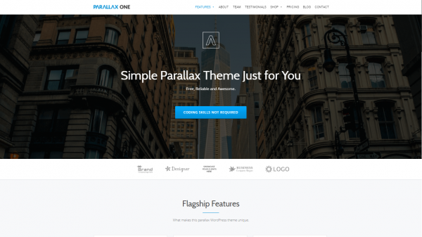 Parallax One WordPress Teması